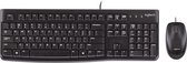 Logitech MK120, kabelgebonden toetsenbordmuisset, optische muis, USB-aansluiting, pc/laptop, Engels QWERTY-lay-out - zwart