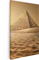 Artaza Canvas Schilderij Egyptische Piramides - Egypte - 80x120 - Groot - Foto Op Canvas - Canvas Print