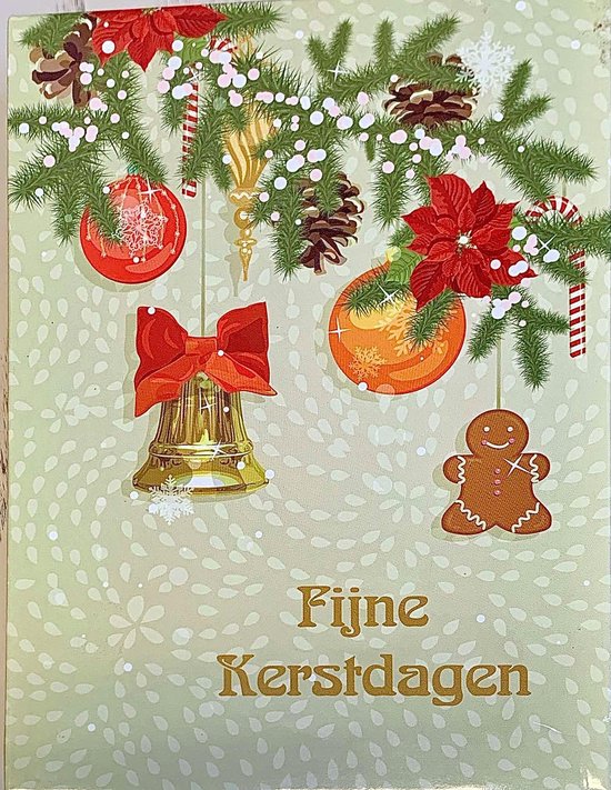 Set van 10 Kerstkaarten, Kaarten, Kaartjes met Witte Enveloppen - 11,5 x 17 cm - DIN B6 - Kerstgroeten met Ster - Vouwkaart voor Kerstgroeten
