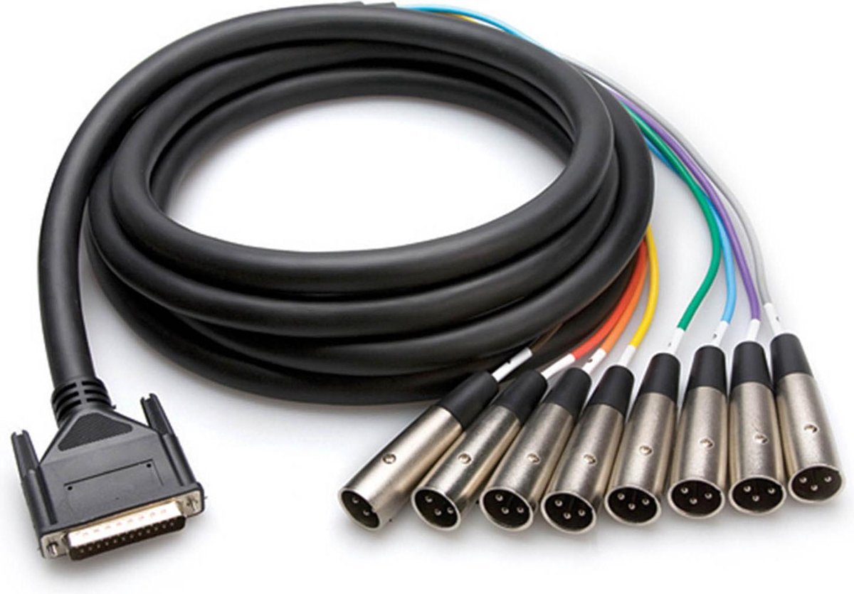 Hosa DTM-803 - Balanced Snake - DB25 to XLR3M 3 m