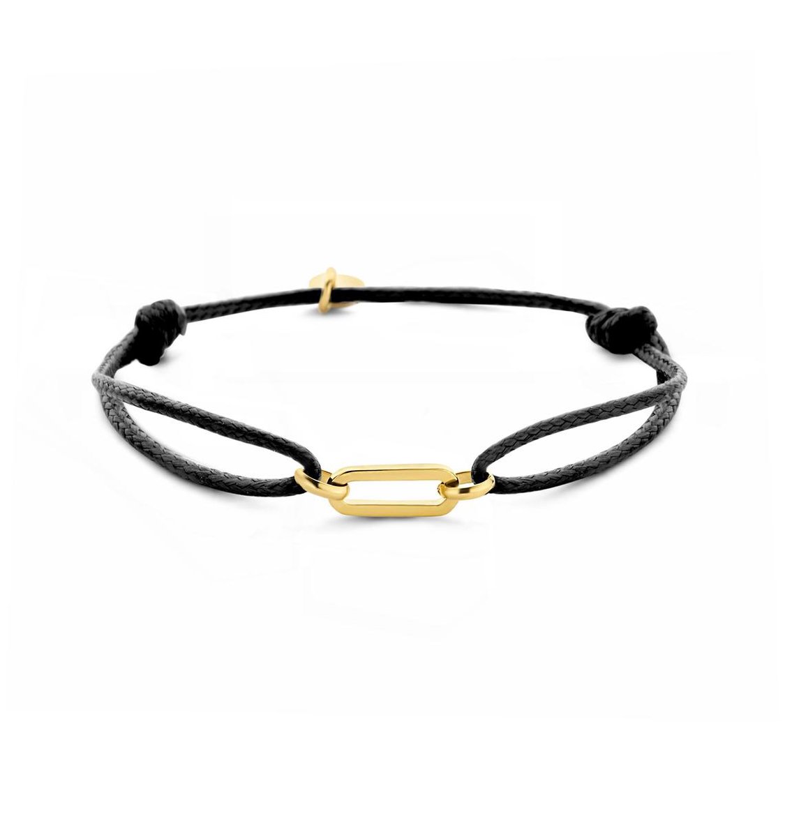 Bracelet cordon Trèfle Doré - 925 grammes