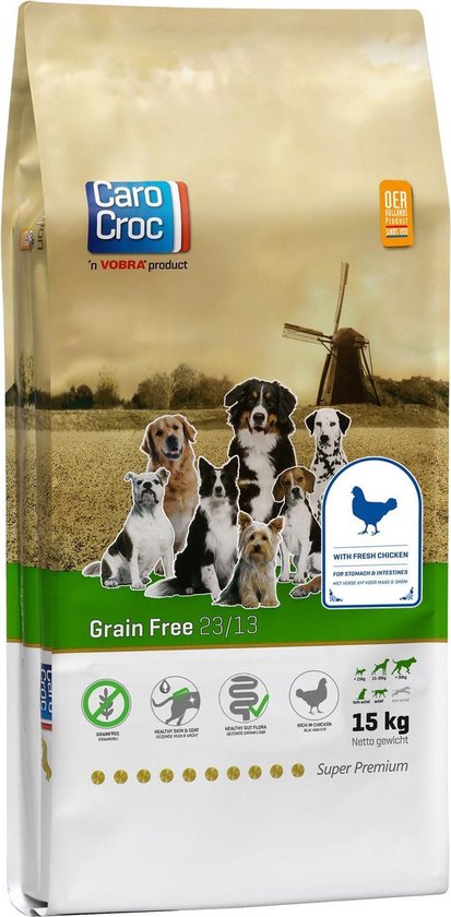 Carocroc Grain Free - Gevogelte/Aardappel/Bieten - Hondenvoer - 15 kg