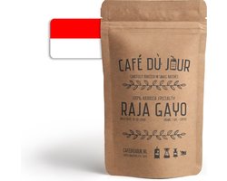 Café du Jour 100% arabica Specialiteit Raja Gayo 250 gram vers gebrande koffiebonen
