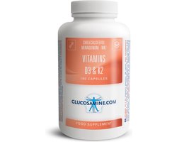 Glucosamine.com - Vitamines D3 & K2 - zeer voordelige grootverpakking - 180 caps
