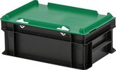 Combicolor dekselbak - 300x200xH133mm - zwart-groen