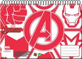 schetsblok Avengers junior A4 papier rood/wit