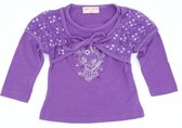 Bolero longsleeve meisjes babykleding katoen paars maat 68/74