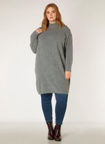 YESTA Berdine Jurk - Dark Grey/Melange - maat 1(48)