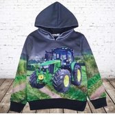 Donkergrijze Hoodie met John Deere