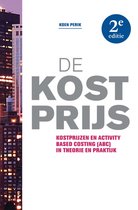 Boek 'De kostprijs', 2e editie, met een stadsafbeelding.