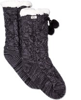 UGG Pom Pom Fleece Lined Sokken - Maat One size - Vrouwen - Antraciet