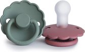 FRIGG - DAISY - 2-PACK - SILICONE - DUSTY ROSE/LILY PAD - T1 - Fopspeen - Baby - Speen