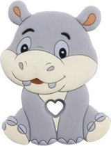 Chewzoo® - Bijtketting - Nijlpaard - Hippo - Cartoon Grijs
