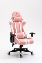 GTRacer Superior - E-Sports - Game stoel - Ergonomisch - Bureaustoel - Verstelbaar - Racing - Gaming Chair - Wit / Roze
