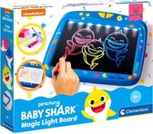 tekenbord Baby Shark junior 25 x 18 cm blauw 8-delig