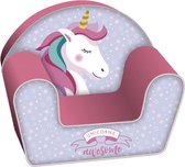 stoel Unicorn meisjes 52 cm schuimstof/hout roze/blauw