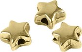 kralen sterren 5,5 x 5,5 mm verguld 3 stuks