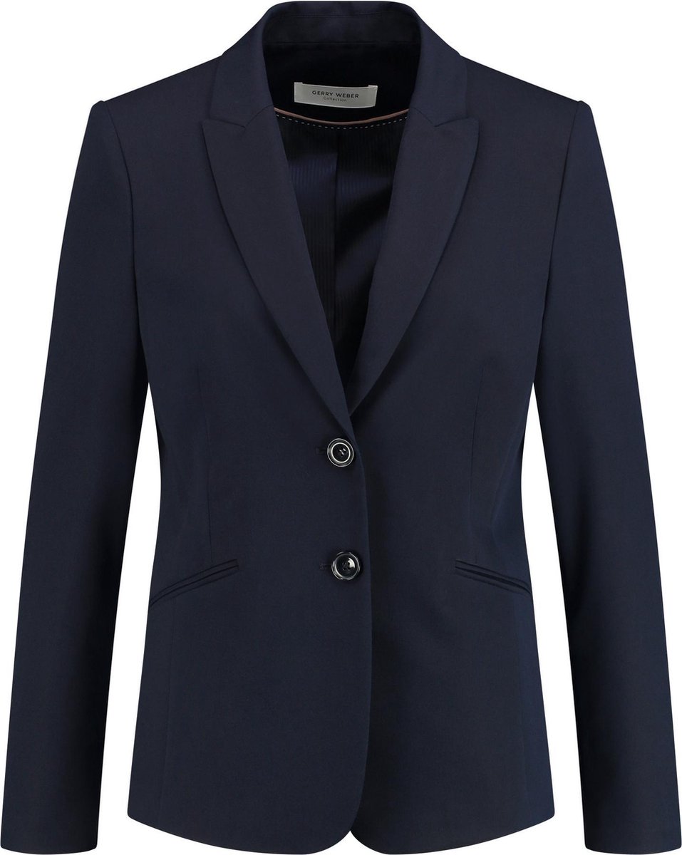 GERRY WEBER Dames Blazer met revers Dark Navy-38