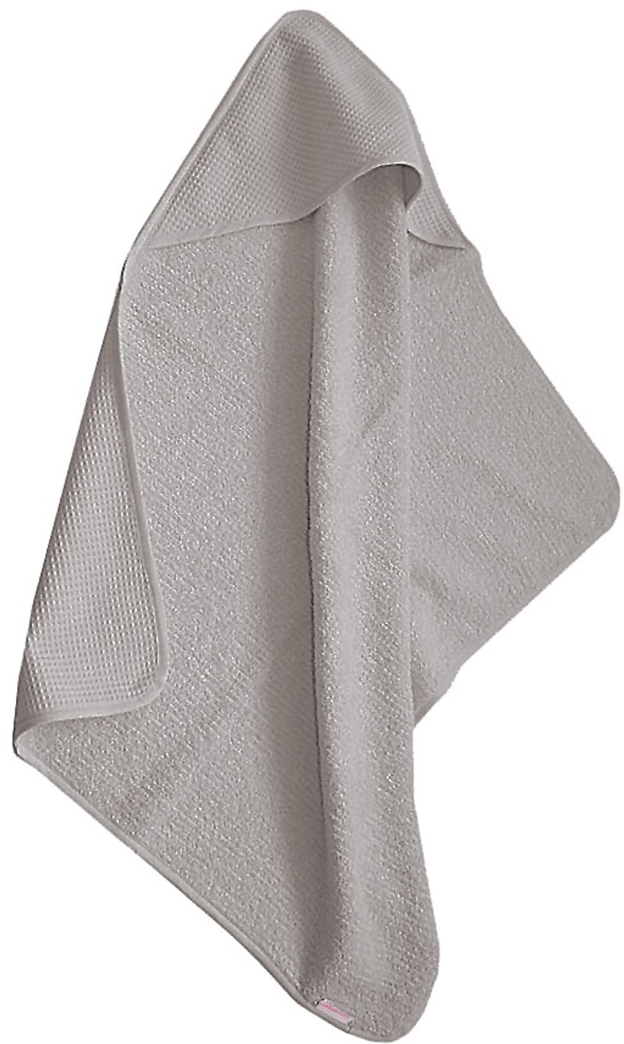 Cottonbaby Badcape wafel/badstof - lichtgrijs