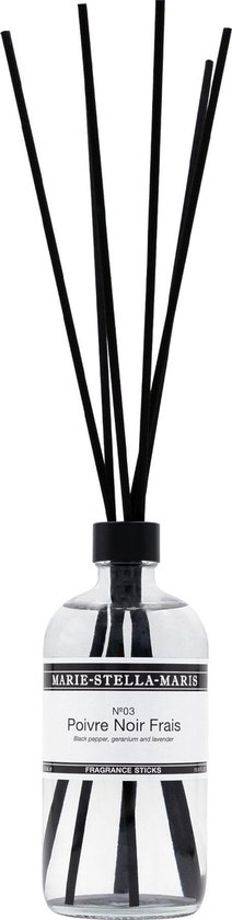 MARIE-STELLA-MARIS - Fragrance Sticks Poivre Noir Frais - 470 ml - Geurstokjes