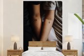 Behang - Fotobehang Maan - Zon - Tattoo - Breedte 195 cm x hoogte 300 cm