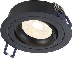 GU10 Inbouwspot Zwart Kantelbaar – Rond Inbouw Armatuur – Geschikt voor GU10 LED – Exclusief Lichtbron