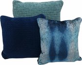 Madison Home - Sierkussenset - Collectie Blue Depths - Kussens voor woonkamer of slaapkamer - Blauw - 3 stuks - 60 x 60cm