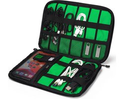 Dunne Kabeltas - Opbergtas voor op reis - Kabel Organizer Tas - Perfect voor Reizen - Zwart - Sunflake
