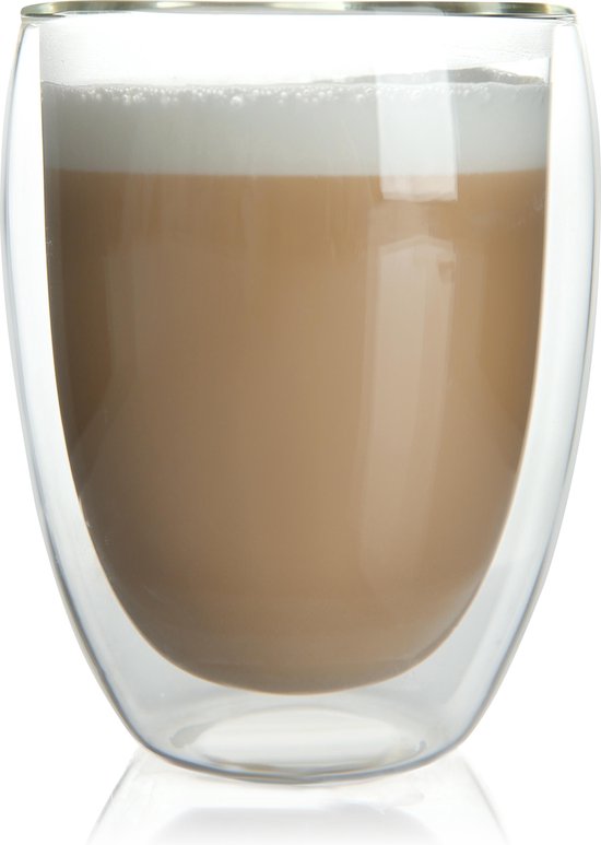 Latte Macchiato Glazen - Dubbelwandige Koffieglazen - Theeglazen -  Cappuccino Glazen-... | bol.com