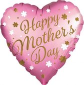 folieballon Happy Mother's Day 71 cm roze
