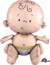 folieballon baby 33 x 38 cm beige