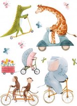 muursticker Riding Animals junior 13 stuks