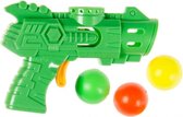 pistool met 3 ballen 9 cm groen