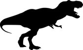 Tableau Noir - Krijtbord Dinosaurus Zwart - T-Rex - 60 x 36 cm