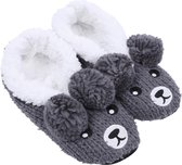 Grijze teddybeerpantoffels MAAT 36-38 EU