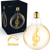 Proventa Edison led lamp E27 goud - XL lichtbron MUSIC - Dimbaar - Warm wit licht