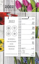 MGPcards - Omleg-weekkalender 2022 - Week begint op Maandag - Bloemen