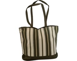 Shopper - Boodschappentas - Gestreept Groen