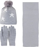 Kitti 3-Delig Winter Set | Muts met Fleecevoering - Sjaal - Handschoenen | 9-15 Jaar Meisjes | K23180-07-03 | 053