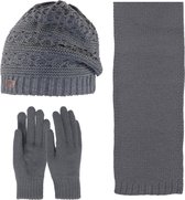 Kitti 3-Delig Winter Set | Muts met Fleecevoering - Sjaal - Handschoenen | 9-15 Jaar Jongens | De Kampioen-04 (K2960-06)