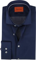 Suitable - Overhemd WS Dots Donkerblauw - 41 - Heren - Slim-fit