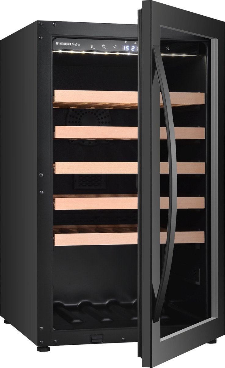 Wine Klima S40 Wijnklimaatkast Vrijstaand 49 Flessen Zwart - afbeelding 3