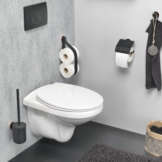 Tiger Urban - WC borstel met houder - Toiletborstel - Wandmontage - Zonder boren - Zwart