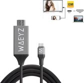 WAEYZ - Mobile HD screenplayer USB -C Naar HDMI - HDTV Kabel USB-C - Gebruik voor Apple / IOS / Windows