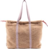 The Sticky Sis Club Tote Bag Schoudertas Shopper Teddy stof Beige