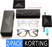 Southland Computerbril 2 Pack – Blauw Licht Bril – Blauw Licht Filter Bril – Blue Light Glasses – Beeldschermbril – Blue Light Filter Bril
