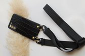 bebeautiful telefoonhoesje met luxueuze lanyard koord Black voor Samsung S21