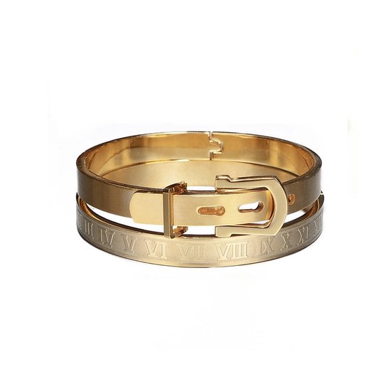Set Armbanden | Goudkleurige Armbanden | Armband Mannen | Armband Heren | Cadeau voor Man | Mannen Cadeautjes |Vaderdag | Vaderdag Cadeau
