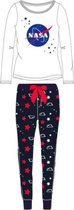 Nasa meisjes pyjama - wit - blauw -  Maat 134 / 9 jaar
