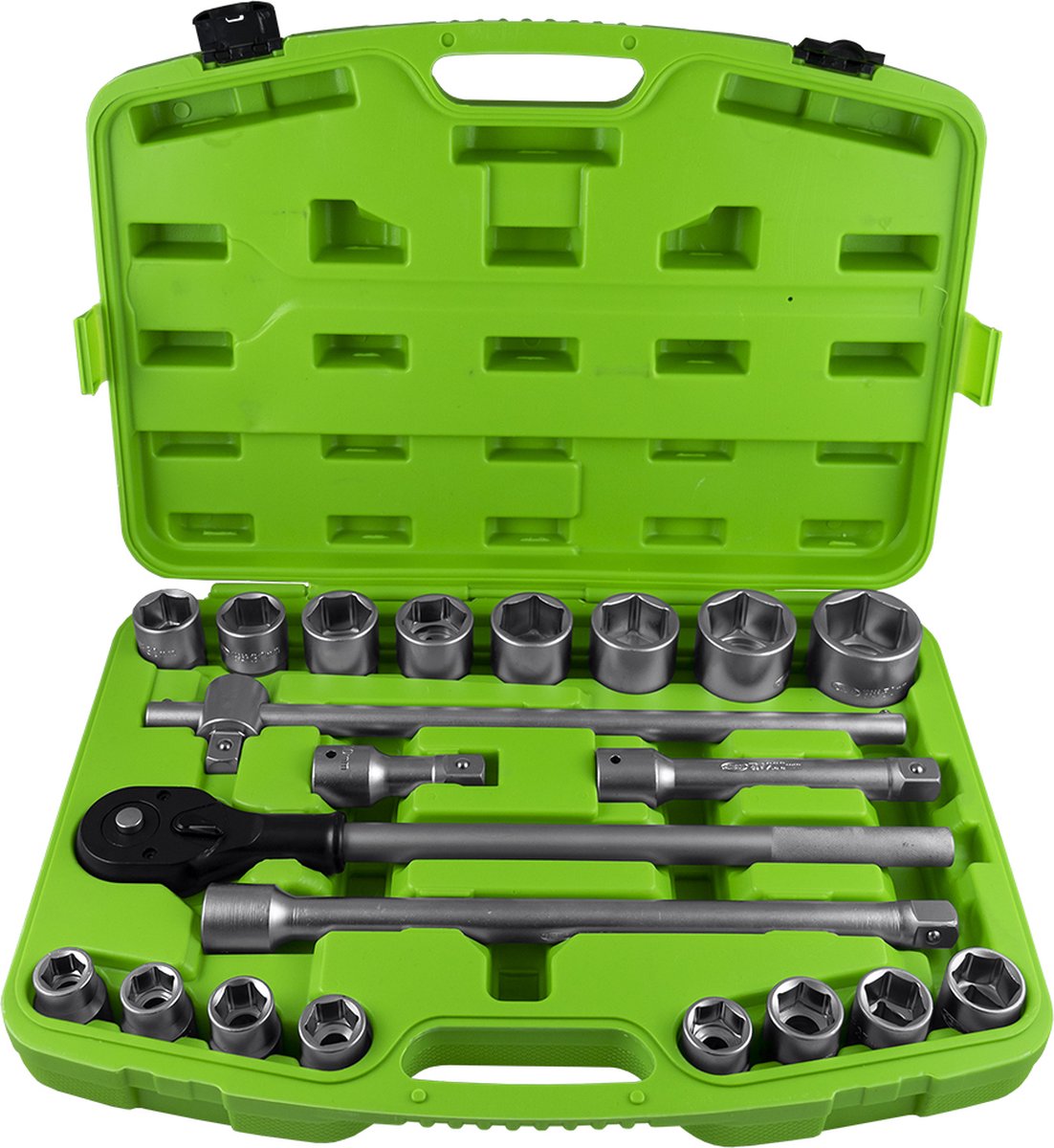 JBM TOOLS | SET VAN KOPPEN MET DIEPE 3/4", 21 DELIG, 6-KANTEN